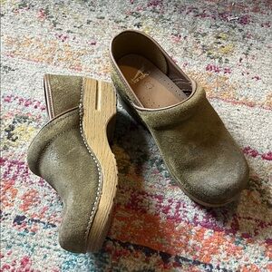 Dansko Olive Suede Women's Clogs